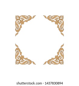 Baroque ornament with filigree in vector format for design frame, pattern. Vintage victorian or damask floral element.