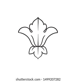 Baroque ornament with filigree in vector format for design frame, pattern. Vintage hand drawn victorian or damask floral element. Black and white engraved ink art.