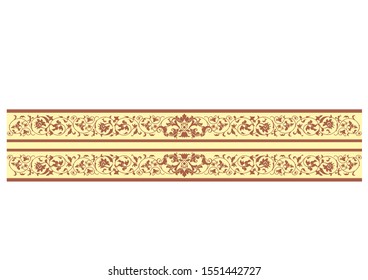 baroque ornament rococo pattern line flowers