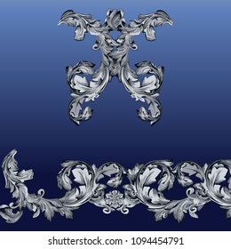 Baroque ornamental composition