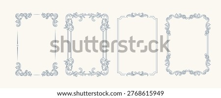 Baroque Ornamental Frame Collection with Filigree and Acanthus Detail