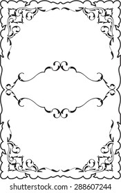 Baroque page is isolated on white
