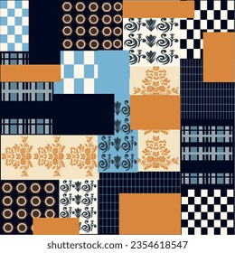 baroque patchwork vector seamless 
new season pattern 
patchwork

