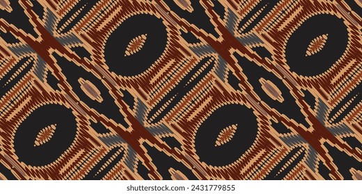 Patrón barroco patrón aborigen australiano sin fisuras bordado de motivo, vector de bordado Ikat Diseño para impresión de teñido de corbata funda de almohada sambal puri kurti moghal arquitectura