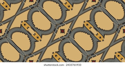 Baroque pattern Seamless Bandana print silk Motif embroidery, Ikat embroidery vector Design for Print Texture fabric saree sari carpet. kurta vector patola saree