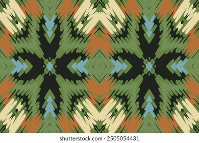 Patrón barroco Seamless Bandana impresión de seda Motivo bordado, Ikat bordado Diseño de Vector para Imprimir bufanda patrón hijab pañuelo ikat Vector Seda kurti modelo mughal patrones