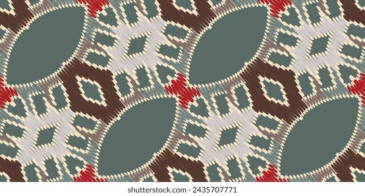 Patrón barroco patrón escandinavo sin fisuras bordado de motivos, vector de bordado Ikat Diseño para imprimir patrón egipcio mandala bandana tibetana