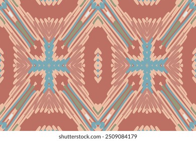 Patrón barroco Patrón escandinavo sin fisuras Motivo bordado, Ikat bordado Diseño de Vector para Imprimir patrón de flor vintage folk navajo patrón de patchwork