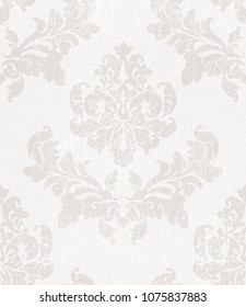 Baroque pattern Vector. Vintage Ornamented texture luxury design. Royal textile decors