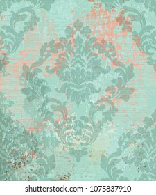 Baroque pattern Vector. Vintage Ornamented texture luxury design. Royal textile decors. Old painted backgrounds