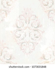 Baroque pattern vintage background Vector. Ornamented texture luxury design. Royal textile decors