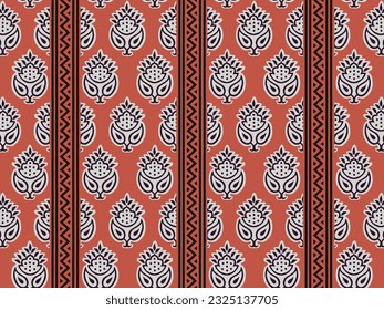 PATRÓN INALÁMBRICO FLORAL DE RENAISSANC BAROCA CON VECTOR FRONTERIZO