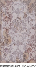 Baroque royal pattern fabric. Vector damask ornament texture designs
