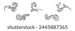 Baroque Scroll as Element of Ornament and Graphic Design with Spirals Vector Set