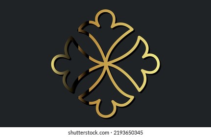 Baroque Scroll as Element of Ornament and Graphic Design with Spirals and Rolling Circle Motif Vector