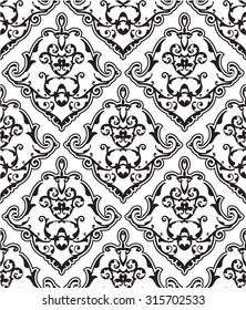 Baroque seamless nice art isolated on white