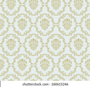 Baroque seamless pattern background. Vector illustration