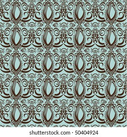 Baroque seamless pattern. Floral seamless ornate background