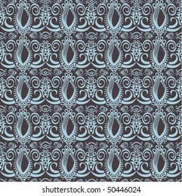 Baroque seamless pattern. Floral seamless ornate background