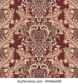 Baroque Seamless Pattern. floral vector wallpaper