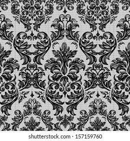 Baroque seamless vintage lace background