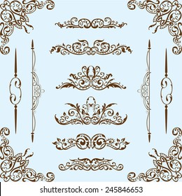 Baroque set is on blue