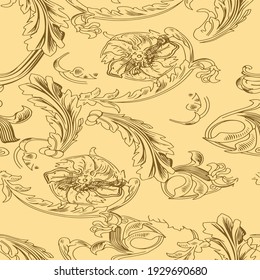 Baroque style design seamless pattern