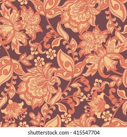 baroque style floral seamless pattern