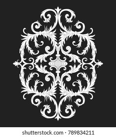 Baroque style ornament design. Retro ornamental background. Vintage decorative pattern. EPS 10 vector illustration.