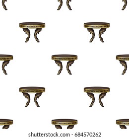 Baroque table icon in cartoon style isolated on white background. Furniture and home interior symbol stock vector illustration.