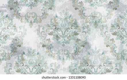 Baroque texture pattern Vector. Floral ornament decoration. Victorian engraved retro design. Vintage fabric decors. Luxury fabrics