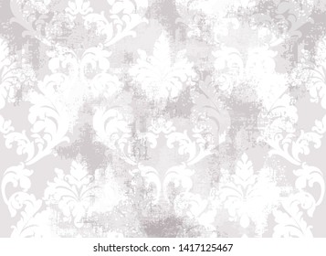Baroque texture pattern Vector. Floral ornament decoration. Victorian engraved retro design. Vintage grunge fabric decors. Luxury fabric