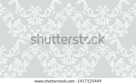 Baroque texture pattern Vector. Floral ornament decoration. Victorian engraved retro design. Vintage grunge fabric decors. Luxury fabric