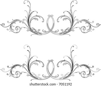 Baroque Two Styles: Traditional and Calligraphy.All Curves Separately.