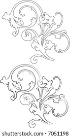 Baroque Two Styles: Traditional and Calligraphy.All Curves Separately.