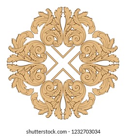 Baroque vector decorations element with flourishes calligraphic ornament. Vintage style design collection for Posters, Placards, Invitations, Banners, Badges and Logotypes.