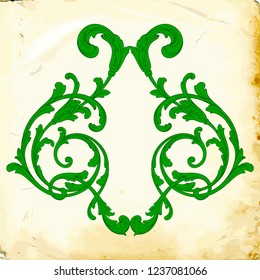 Baroque vector decorations element with flourishes calligraphic ornament. Vintage style design collection for Posters, Placards, Invitations, Banners, Badges and Logotypes. 