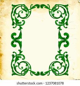 Baroque Vector Decorations Element Flourishes Calligraphic Stock Vector ...