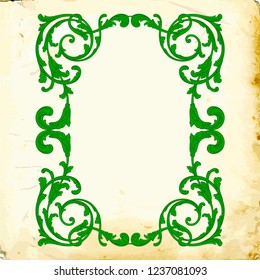 Baroque vector decorations element with flourishes calligraphic ornament. Vintage style design collection for Posters, Placards, Invitations, Banners, Badges and Logotypes. 