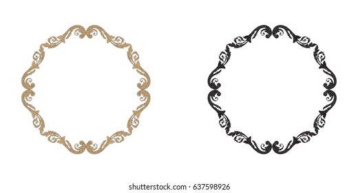 Baroque vector set of vintage elements for design. Decorative design element filigree calligraphy vector. You can use for wedding decoration of greeting card and laser cutting.