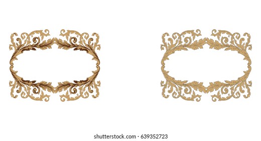 Baroque vector set of vintage elements for design. Decorative design element filigree calligraphy vector. You can use for wedding decoration of greeting card and laser cutting.