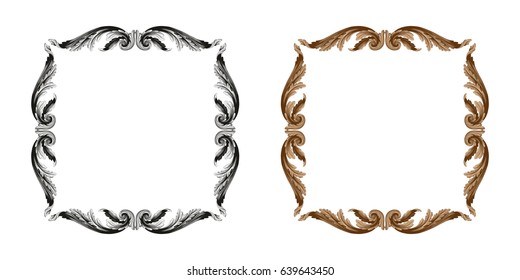 Baroque vector set of vintage elements for design. Decorative design element filigree calligraphy vector. You can use for wedding decoration of greeting card and laser cutting.