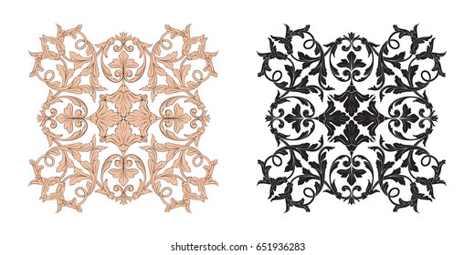 Baroque vector set of vintage elements for design. Decorative design element filigree calligraphy vector. You can use for wedding decoration of greeting card and laser cutting.