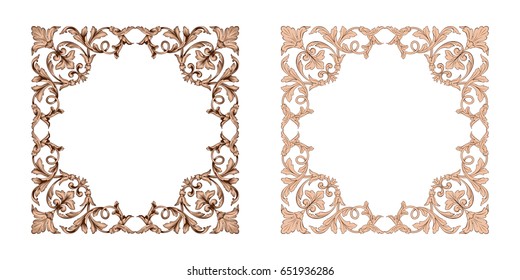Baroque vector set of vintage elements for design. Decorative design element filigree calligraphy vector. You can use for wedding decoration of greeting card and laser cutting.