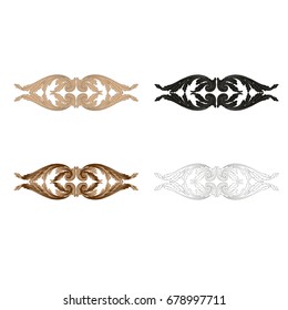 Baroque vector set of vintage elements for design. Decorative design element filigree calligraphy vector. You can use for wedding decoration of greeting card and laser cutting.