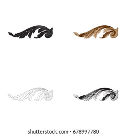 Baroque vector set of vintage elements for design. Decorative design element filigree calligraphy vector. You can use for wedding decoration of greeting card and laser cutting.