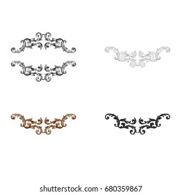 Baroque vector set of vintage elements for design. Decorative design element filigree calligraphy vector. You can use for wedding decoration of greeting card and laser cutting.