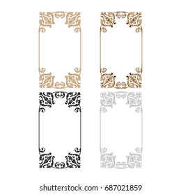 Baroque vector set of vintage elements for design. Decorative design element filigree calligraphy vector. You can use for wedding decoration of greeting card and laser cutting.