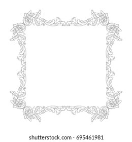 Baroque vector set of vintage elements for design. Decorative design element filigree calligraphy vector. You can use for wedding decoration of greeting card and laser cutting.