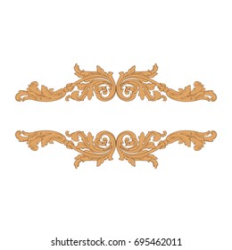 Baroque vector set of vintage elements for design. Decorative design element filigree calligraphy vector. You can use for wedding decoration of greeting card and laser cutting.